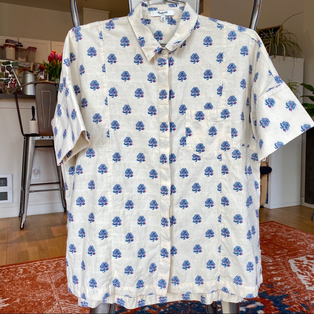 ✨Madewell Academie Shirt w/ Floral Embroidery